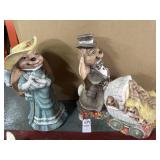 Byron Molds bunny family figurines