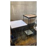 2 metal plant stands