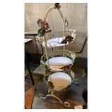 Vintage metal three tier plan display