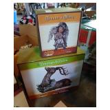 Cracker Barrel angel and Reindeer Christmas decor