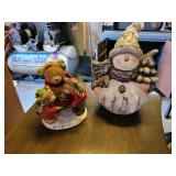 Winter decor snowman & bears