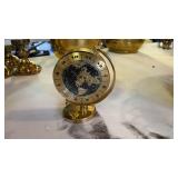 Seiko Brass Tone World Time Desk Clock