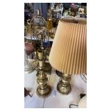 Two Brass Table Lamps