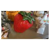 Ceramic Strawberry Cookie Jar