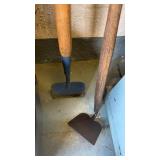 Vintage long handled turf spade and heavy duty