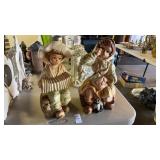 2 Capodimonte Style Ceramic Figurines