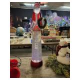 SANTA Snow globe battery operated lights up