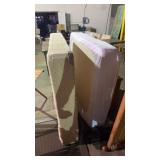 Full wooden bed frame with metal rails - included