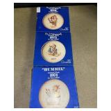 3 M.J. Hummel Annual Plate in bas-relief by