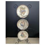 3 M.J. Hummel Annual Plate in bas-relief by