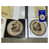 2 M.J. Hummel Annual Plate in bas-relief by