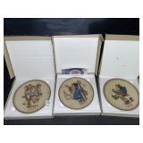 3 M.J. Hummel Annual Plate in bas-relief by