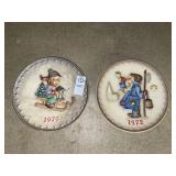 2 M.J. Hummel Annual Plate in bas-relief by