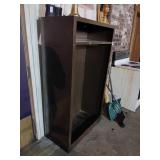 Metal wardrobe no doors no contents 36" wide, 63"