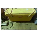 Vintage 1970ï¿½s Coleman plastic cooler in yellow