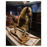 Antique German hide covered rolling/rocking horse