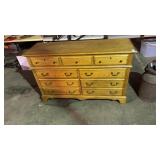 Vintage solid oak multi drawer dresser