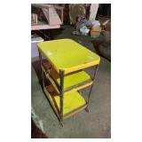 Vintage 3-tier metal rolling utility cart