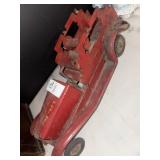Metal vintage toy fire truck