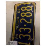 Pa trailer License plate
