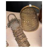 Grapevine basket decor and oval gathering basket