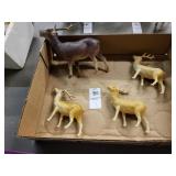 4 Plastic Deer