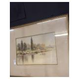 Signed framed wall art