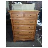 Wooden dresser 52" tall, 38" wide, 19" deep very