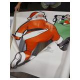 Vintage Santa cutout approx 39" tall x 45" wide