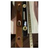 4ft Vintage Level With Small Level And Meter