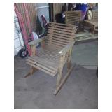 Wooden outdoor rocker