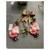 Vintage Christmas wall hanging Vintage plastic