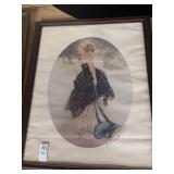 Framed signed wall art