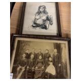 Lot of 2 framed wall art