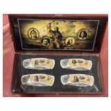 Collectible Founding fathers 4 piece knife set