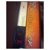 Budweiser light up beer sign *works* 25 in by 11