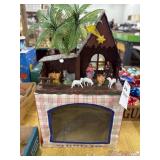 Vintage plastic nativity set with box
