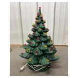 Vintage ceramic Christmas tree with flower bulbs