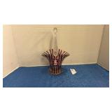 Westmoreland ruby-striped or cranberry glass