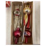 Lot of 4 vintage mercury glass tree toppers