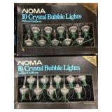 2 boxes of newer Noma clear bubble lights