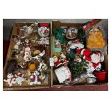 2 flats of Christmas ornaments and decor - some