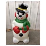 Vintage frosty snowman blow mold 31in