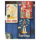 3 vintage angel chimes in boxes
