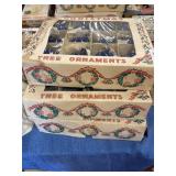3 boxes of vintage Poland blue Christmas