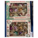 2 boxes of vintage Poland hand painted Christmas