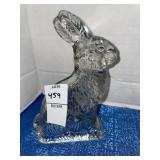Vintage J.H Millstein Clear Glass Easter Bunny