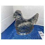 Hen on Nest Clear Glass J.H. Millstein Jeannette