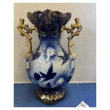 English vinegar cobalt blue and white porcelain