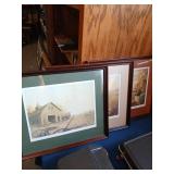 Lot of 3 signed and numbered art prints 16"x18"